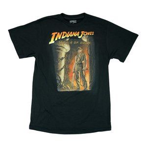 NWT Indiana Jones Men's Temple Of Doom Retro‎ Movie Poster Design T-Shirt Sz S